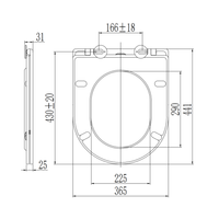 WC in termoindurente bianco lucido soft close