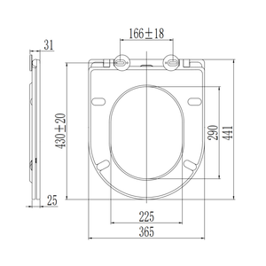 WC in termoindurente bianco lucido soft close
