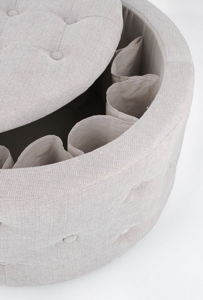 Pouf grigio D.70 x 40 h in tessuto