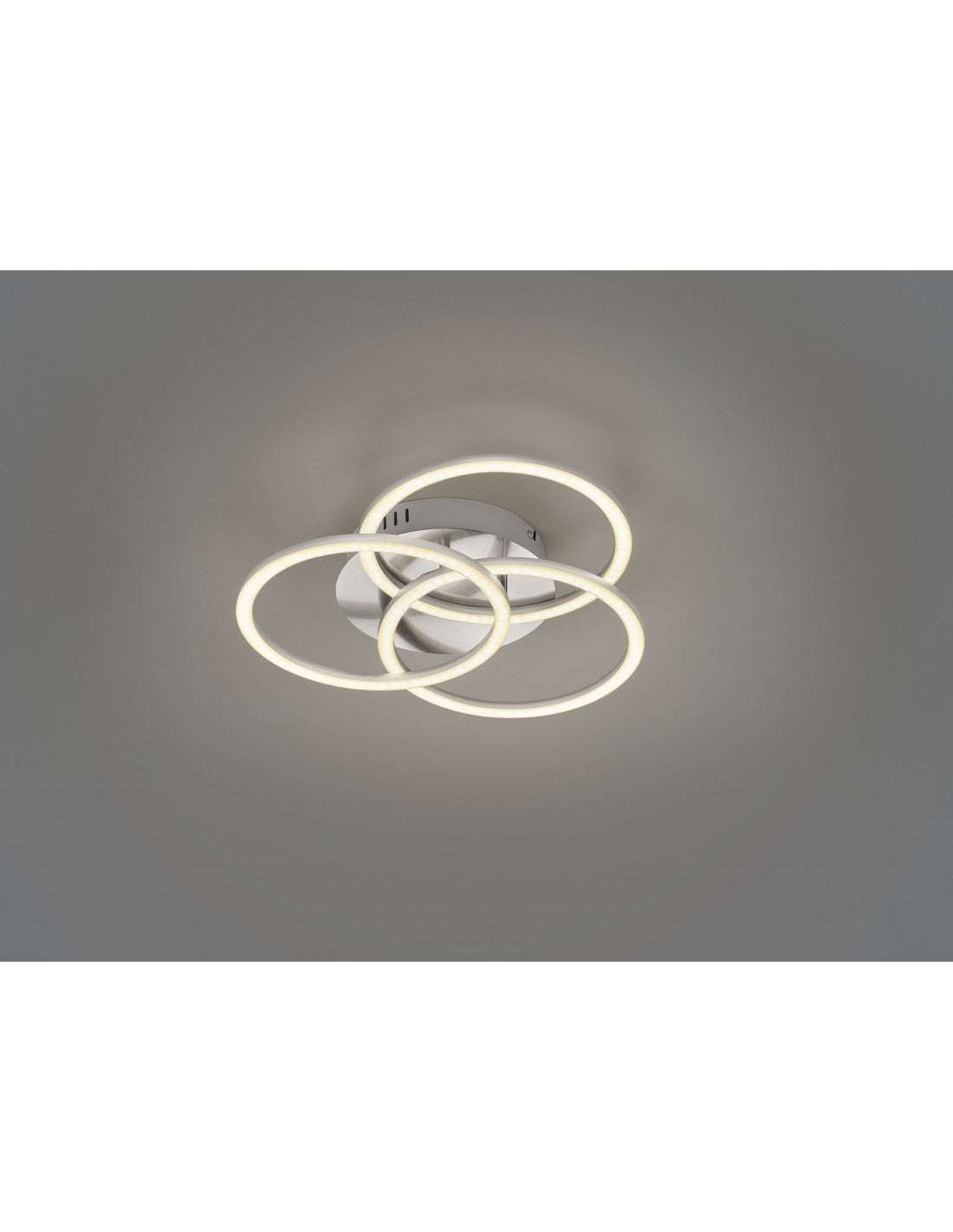 Plafoniera 3 Anelli Orientabili Led Dimmer Circle Nichel Trio Lighting