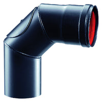 Gomito pellet ø10 cm 90° in acciaio nero