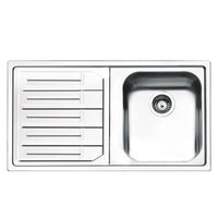 Lavello inox 86x50 cm gocciolatoio sinistro