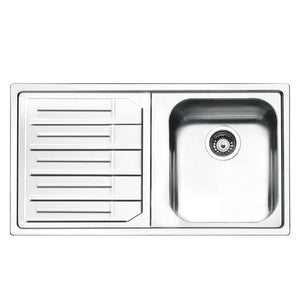 Lavello inox 86x50 cm gocciolatoio sinistro