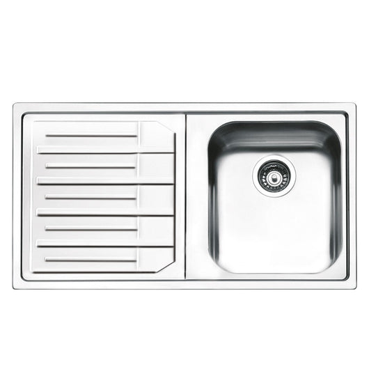 Lavello inox 86x50 cm gocciolatoio sinistro