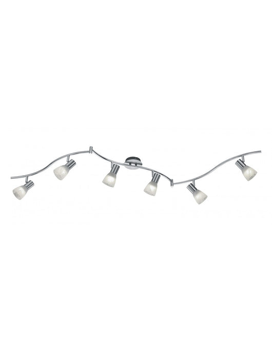 Lampada da Soffitto 6 Spot E14 Orientabili Levisto Nichel Trio Lighting