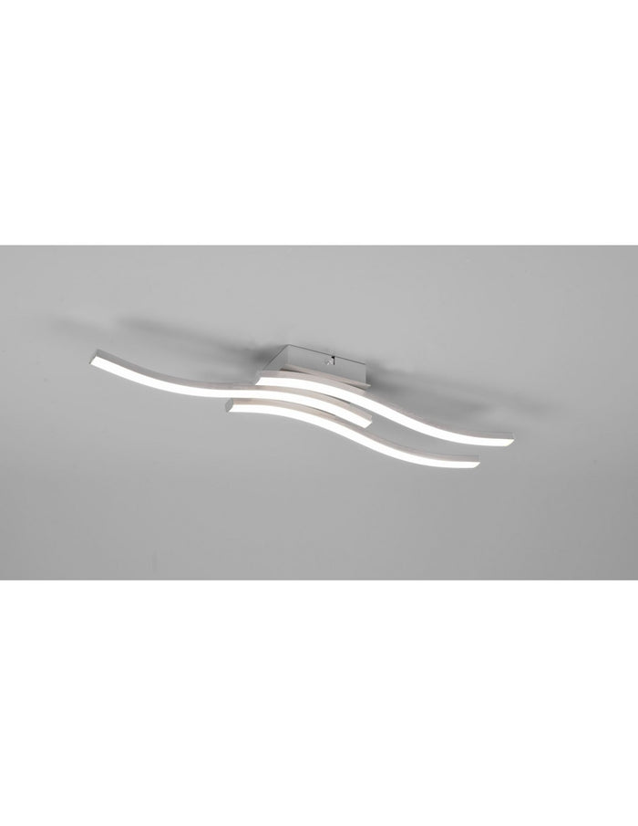 Lampada Soffitto Moderna Bacchette Led 4000k Route Nichel Trio Lighting