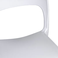 Sedia Da Giardino In Polipropilene Bianco Risto 47X52X H83 Cm