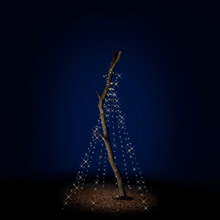 Luci Danzanti Stella Cadente Cambio Colore Esterni H 270 Ø 28 cm