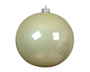 Pallina Di Vetro Smaltata Menta Bianca 15Cm  1 Pz 
