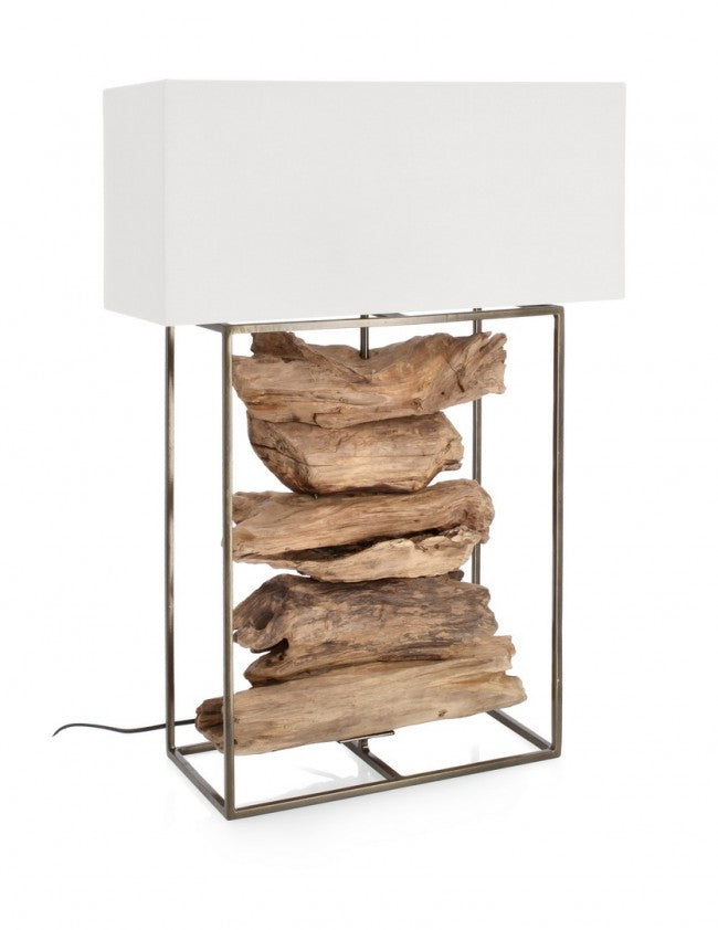 Lampada tavolo Kubi bianco 54x20x76h