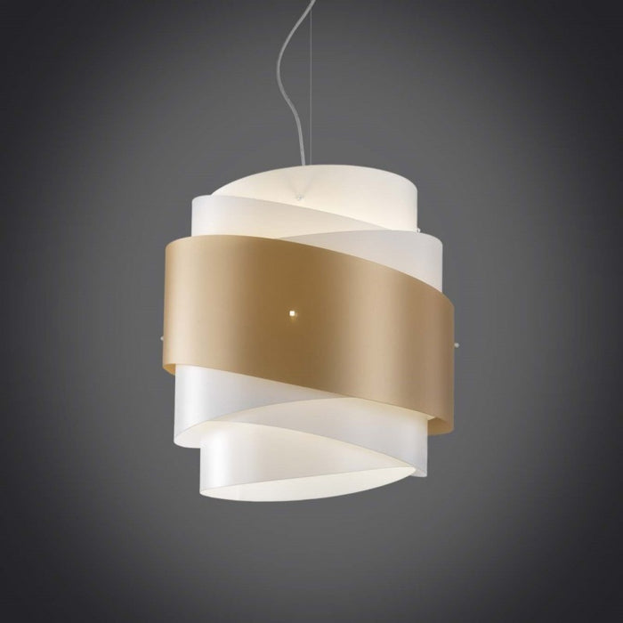 Lampadario a sospensione BEA una luce Oro diametro 40x h39 cm