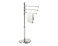 Piantana porta asciugamani in metallo cromato
