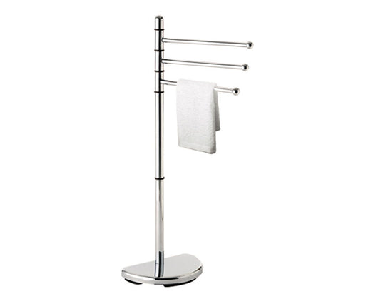 Piantana porta asciugamani in metallo cromato