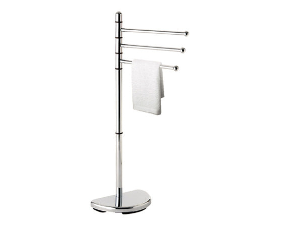 Piantana porta asciugamani in metallo cromato