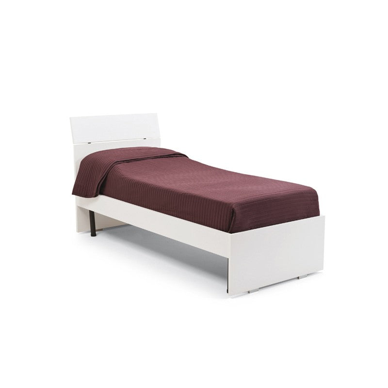 Letto singolo bianco frassinato per cameretta cm 200x85xH 98