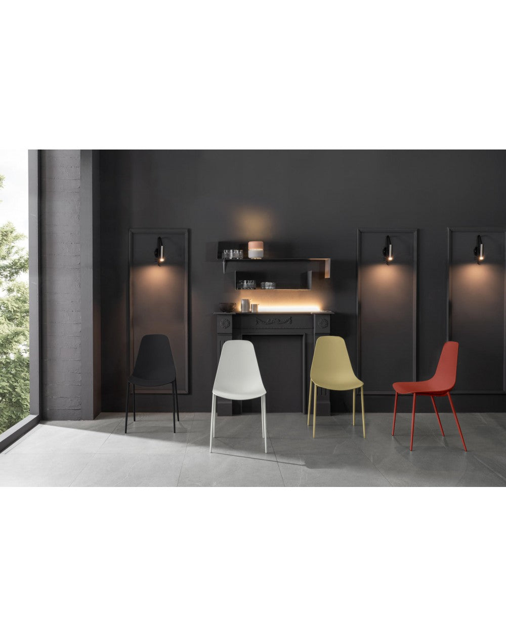 4x Sedia in polipropilene - Frida