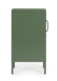 Comodino verde 40x35x76h in acciaio