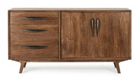 Credenza 2 ante - 3 cassetti marrone in legno stile vintage