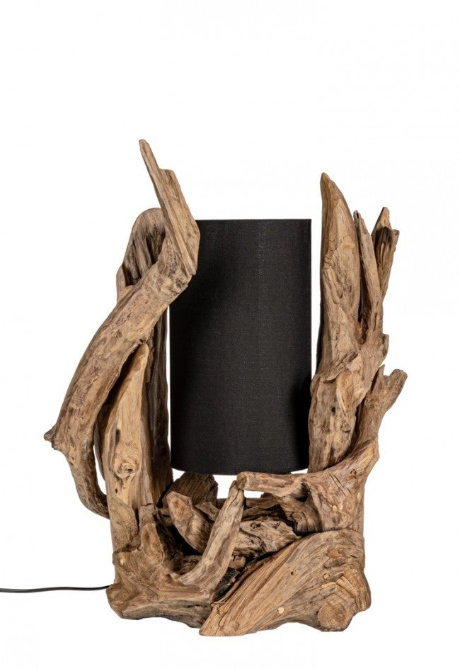 Lampada tavolo bion nero 45x35x70h in legno