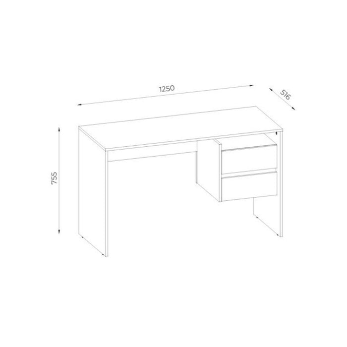Scrivania bianca 125x51.6 cm