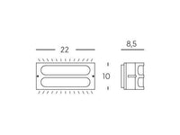 Applique E27  linea squba  bianco