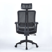 Poltrona ufficio in mesh nero 66x61x117 cm