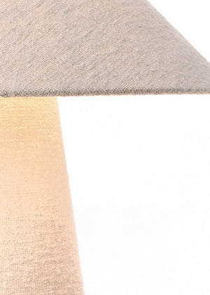 Lampada tavolo crema D.38x46h in tessuto