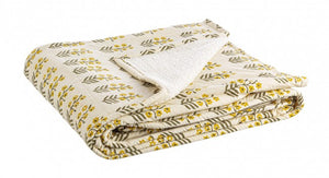 4x Plaid avorio 130x180 in tessuto