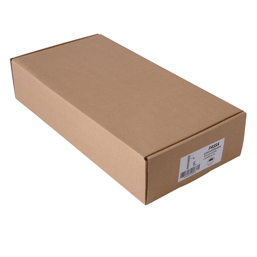 Rubinetto miscelatore alto cromato lavabo