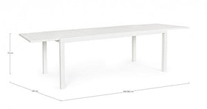 Tavolo alluminio bianco 200x100 cm