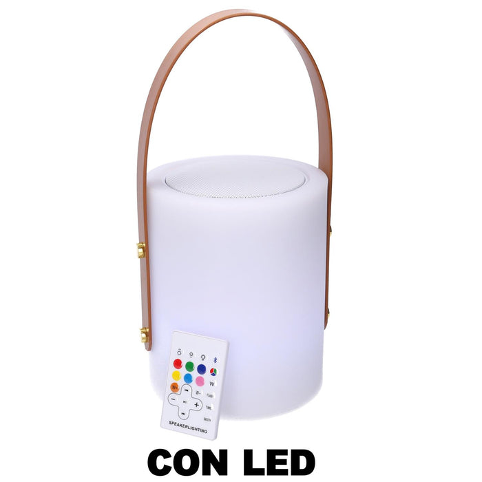Lampada Led in plastica ricaricabile multicolor con musica cm20 h