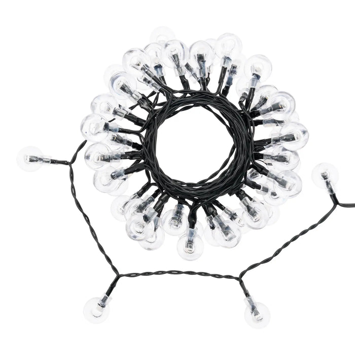 Catena Solare 50 Sfere d. 20 mm Trasp. LED 2+5m