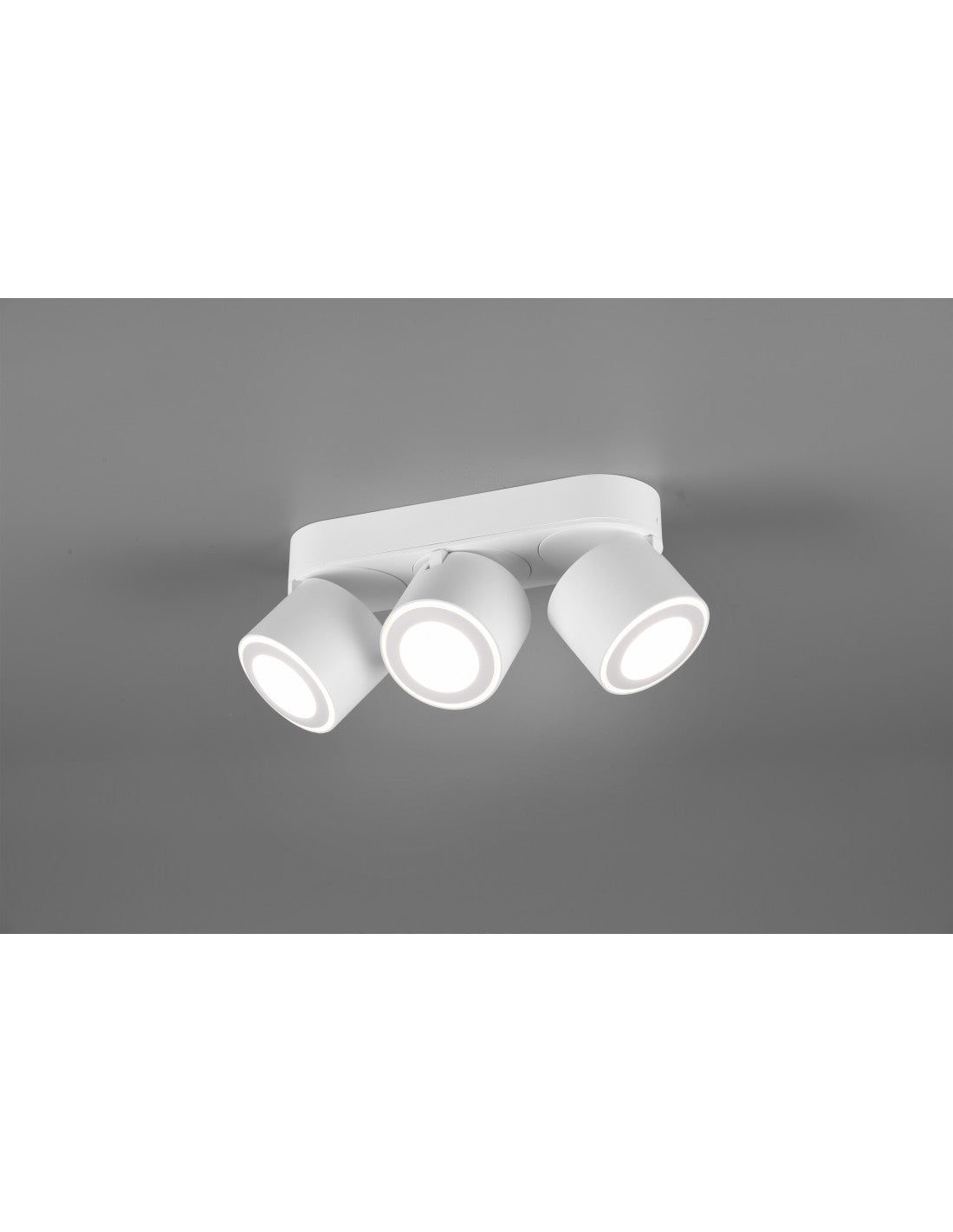 Plafone 3 Spot Doppia Emissione Led L27 cm Taurus Bianco Trio Lighting
