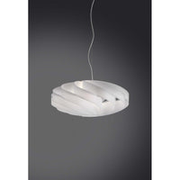 Lampadario a sospensione in Polilux FLAT tre luci Bianco diametro 70x h34 cm