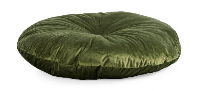 4x Cuscino verde oliva D.90 cm in tessuto