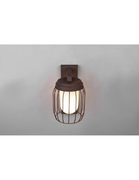 Lampada Parete Gabbia Ruggine 1xE27 Tuela IP44 Trio Lighting