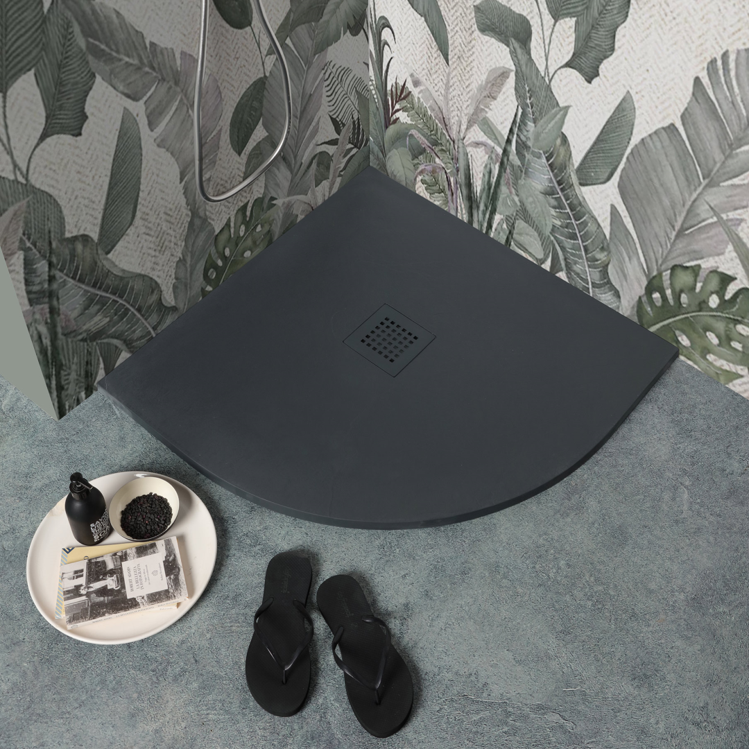 Piatto doccia semicircolare 90x90 antracite