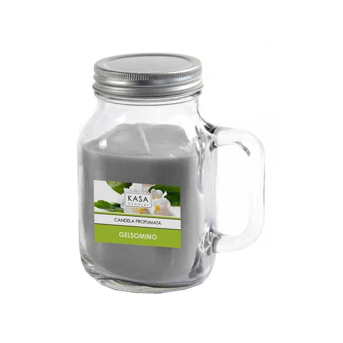 18x Candele profumante in vetro assortite cm 8 x 12 h