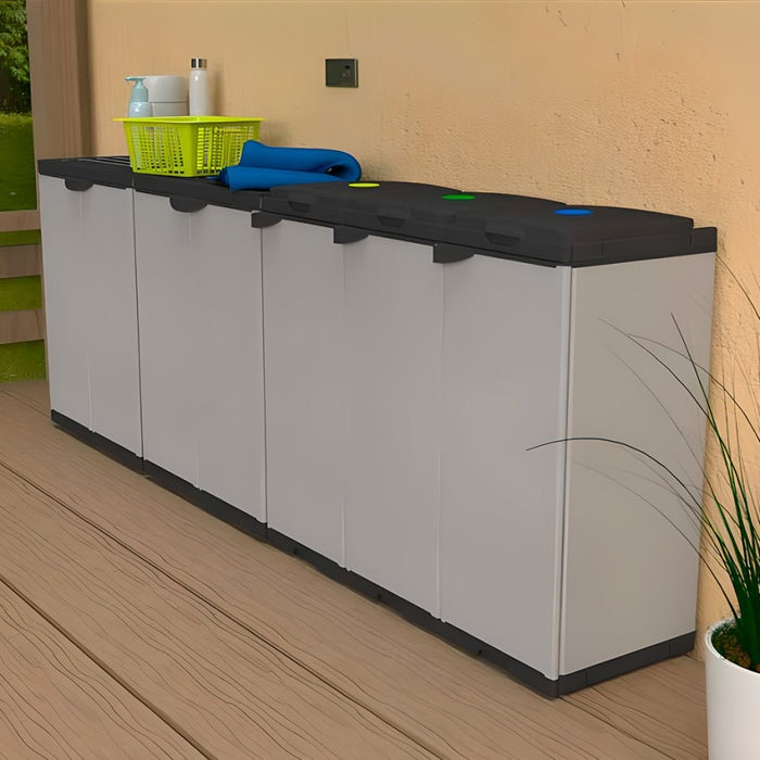 Mobile per Raccolta Differenziata con Doppia Apertura - 102x39,5x85 cm