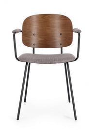 2x Sedia grigia 57x60x80h in tessuto