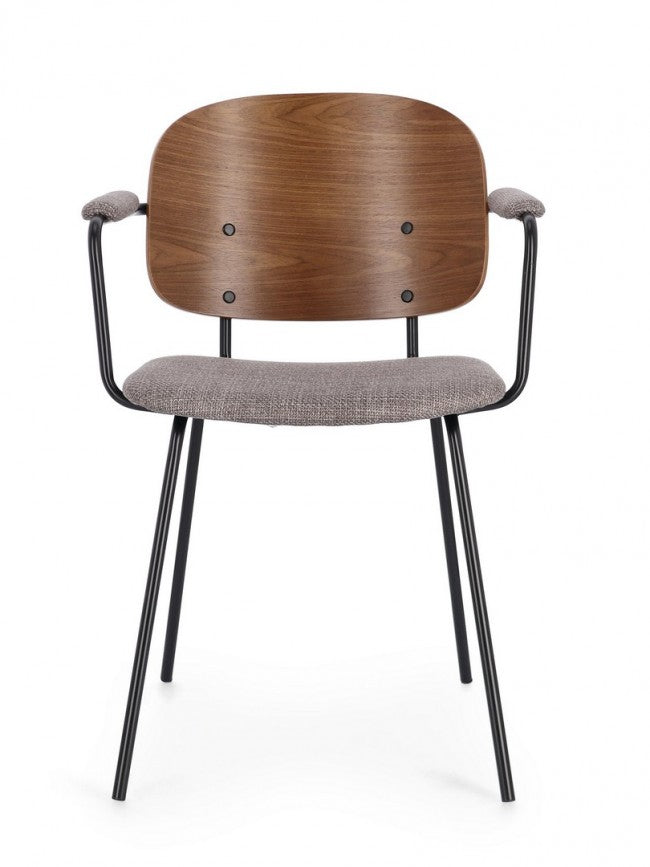 2x Sedia grigia 57x60x80h in tessuto