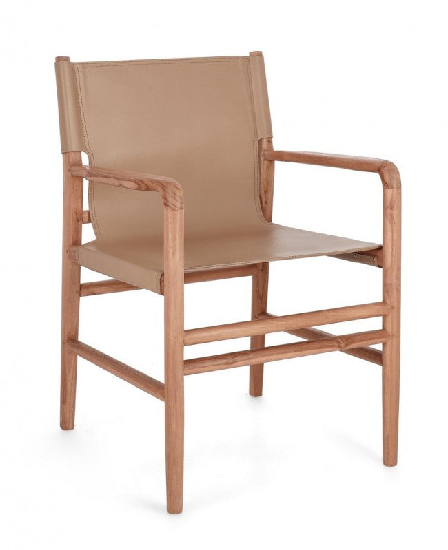 Sedia in pelle 57x58x85h