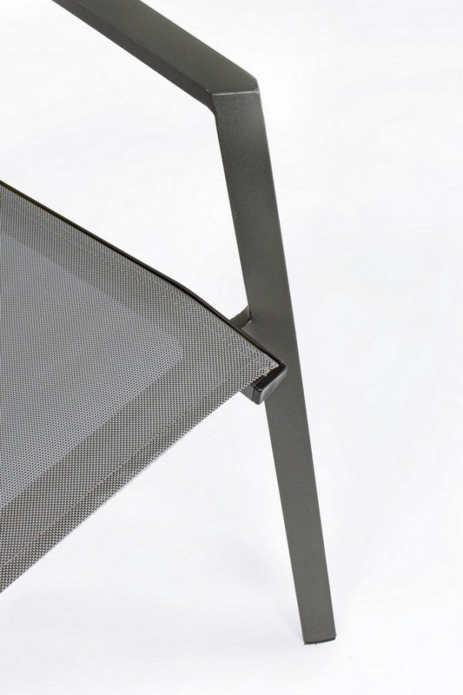 Sedia arredo giardino alluminio antracite Cruise