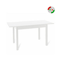 Tavolo pranzo allungabile Bianco Frassinato in legno nobilitato cm 80x120-160