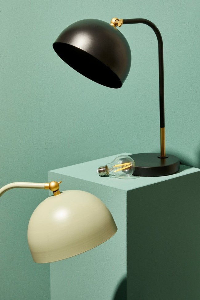 2x Lampada tavolo Glasgow nero 32,5x20x41h