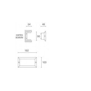 Incasso Aperto 10W Led 4000K linea escape bianco