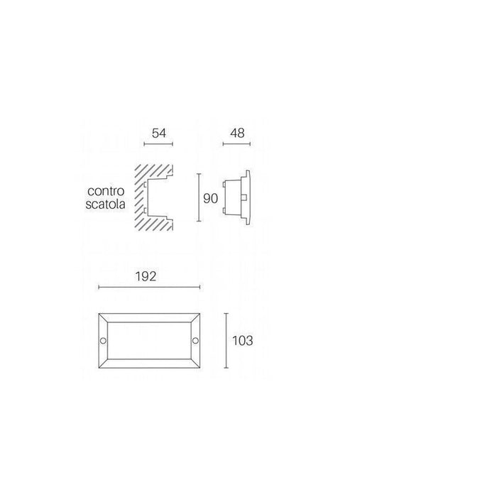 Incasso Aperto 10W Led 4000K linea escape bianco