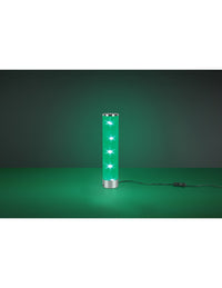 Lampada Da Tavolo Cilindro Led Rgb Rico Cromo Stoffa Microforata Con Smart Control Trio Lighting