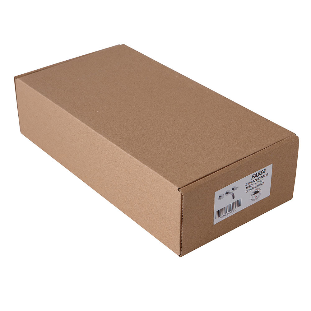 Rubinetto miscelatore lavabo a parete cromato