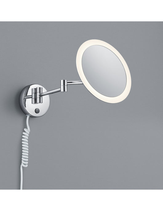Applique Led Da Bagno Orientabile Con Specchio Rotondo View Trio Lighting
